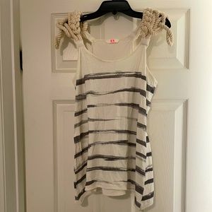 Sass & Bide ivory cami with rope strap detail